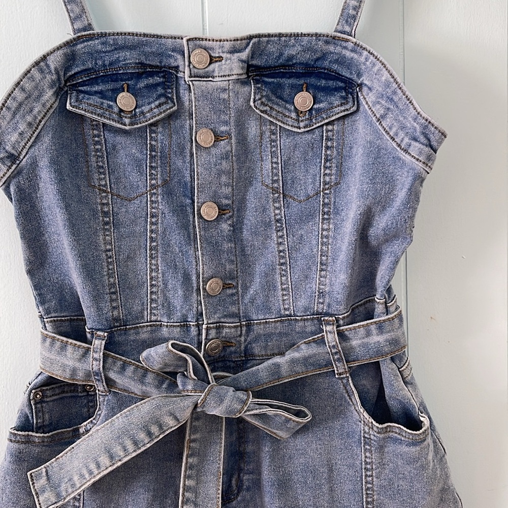 NWOT Shein Icon stretchy denim belted dress - Picture 3 of 6